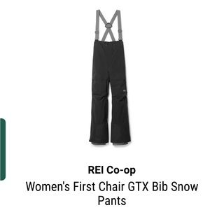 Women’s ski snow bibs, REI GORETEX